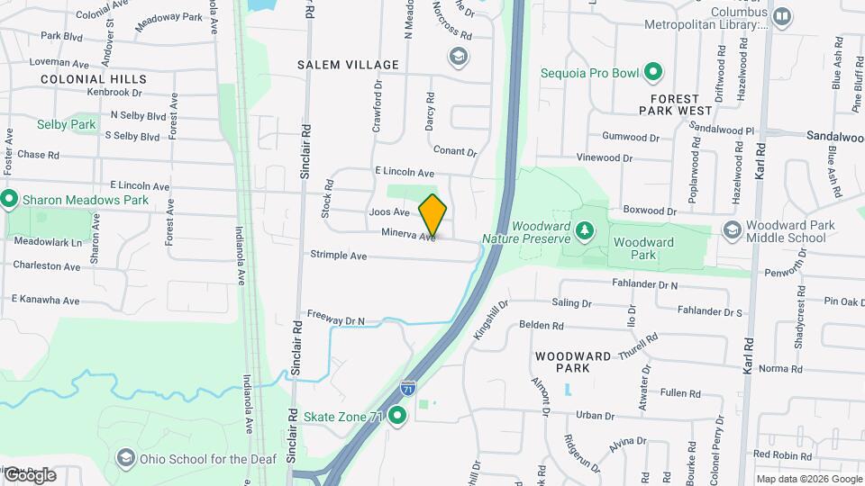 1009 Minerva Ave Map and Location Details