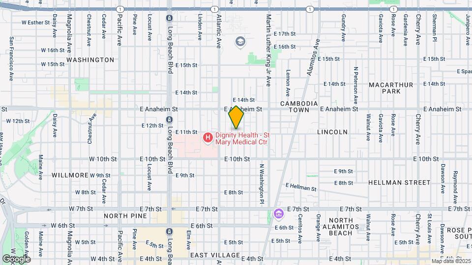 1100 Lime Ave Map and Location Details