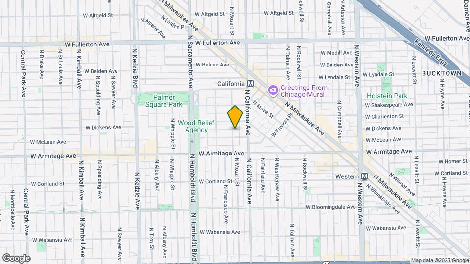 2051 N Mozart St Map and Location Details