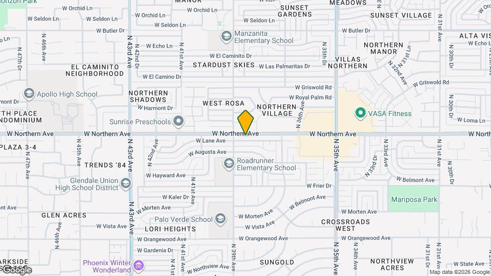 3828 W Lane Ave Map and Location Details