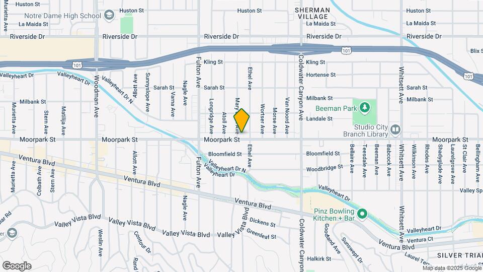 13119 Moorpark St Mapa y Detalles de la Ubicación