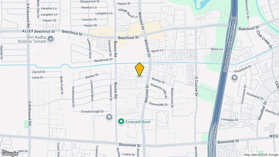 8728 Wilcrest Dr Map and Location Details