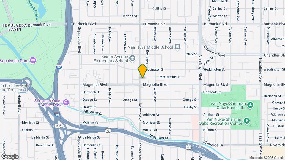 5216 Kester Ave Map and Location Details