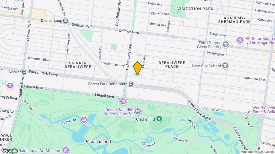 5631 Pershing Ave, Unit 3rd Floor Map and Location Details