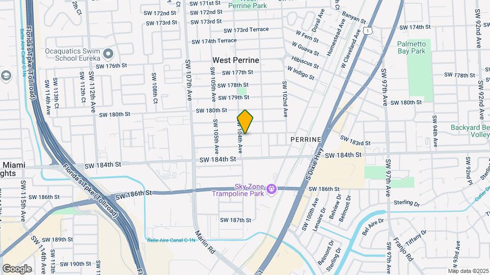 10380 SW 182nd St Map and Location Details