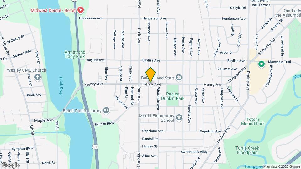 1771 Harrison Ave Map and Location Details