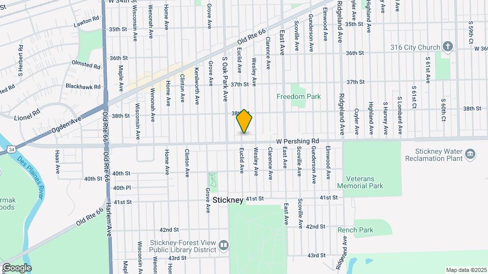 3847 S Euclid Ave Map and Location Details