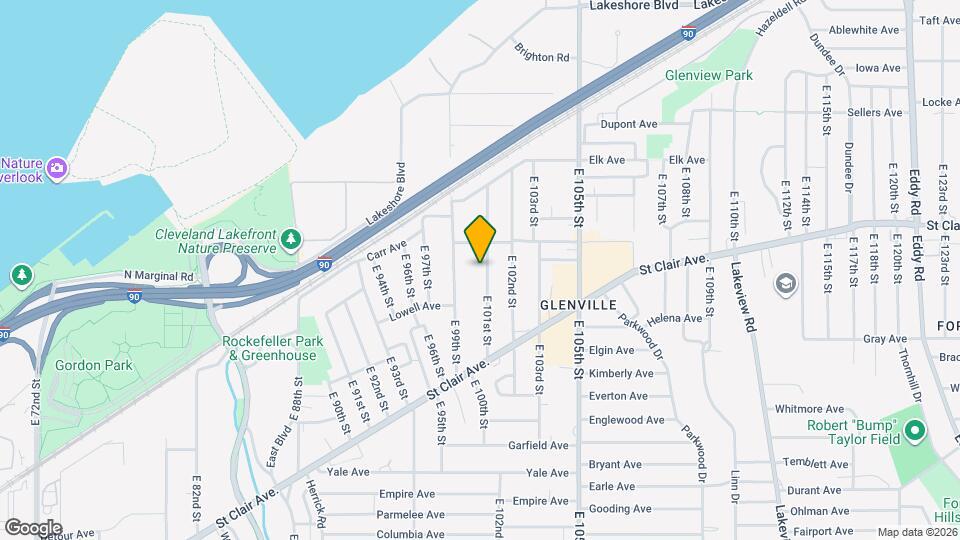 632 E 101st St Map and Location Details