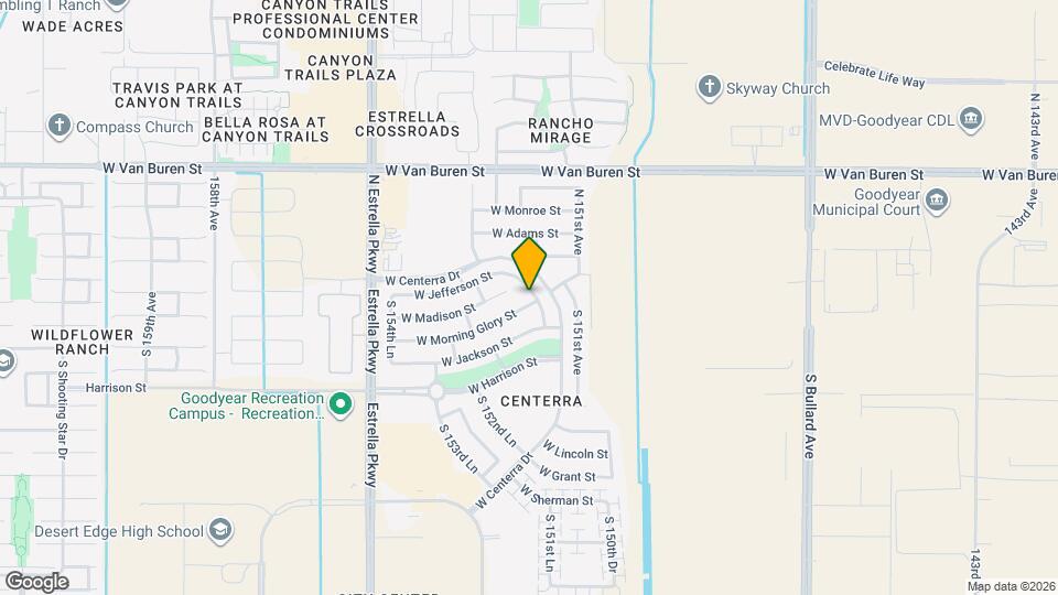 15206 W Morning Glory St Map and Location Details