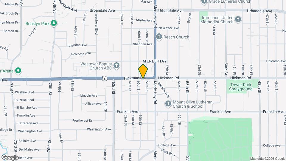 5906 Hickman Rd Map and Location Details