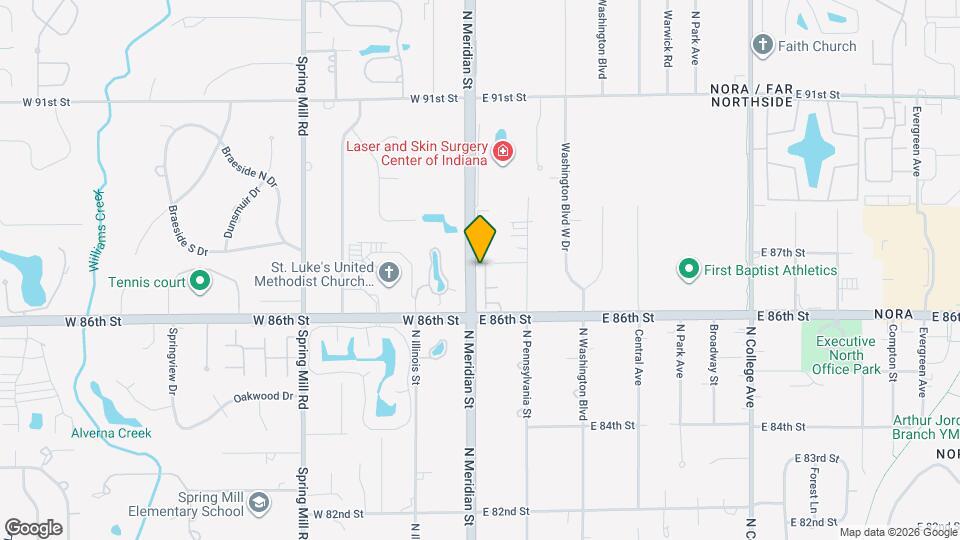 8661 N Meridian St Mapa y Detalles de la Ubicación