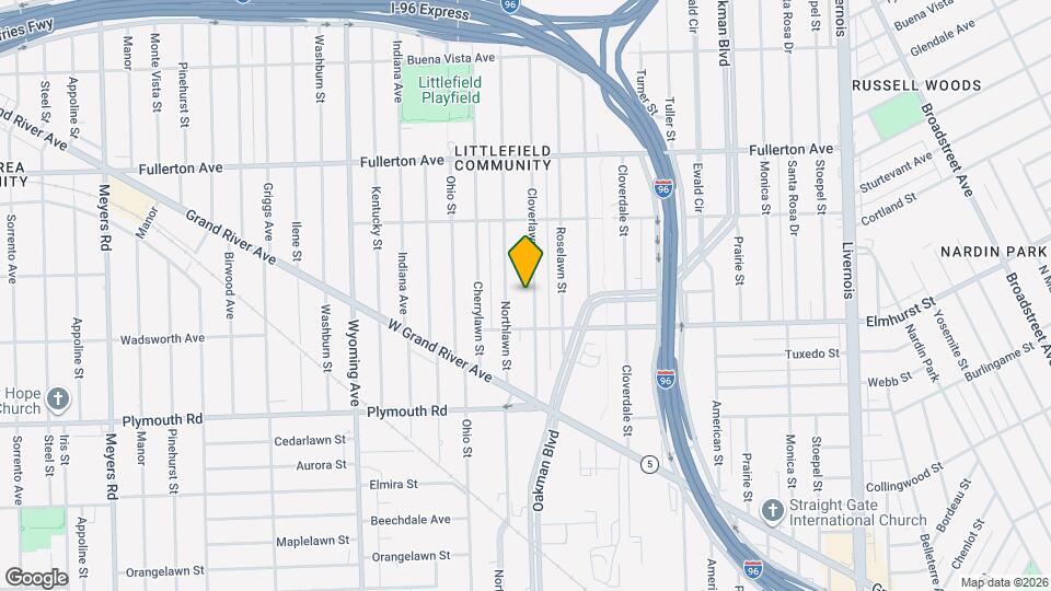 12061 Cloverlawn Ave Map and Location Details