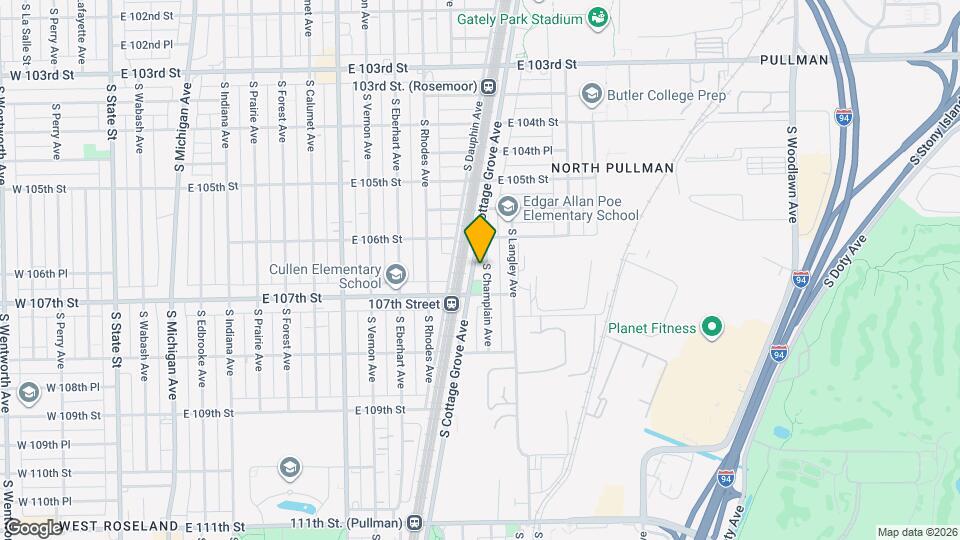 10637 S Cottage Grove Ave Map and Location Details