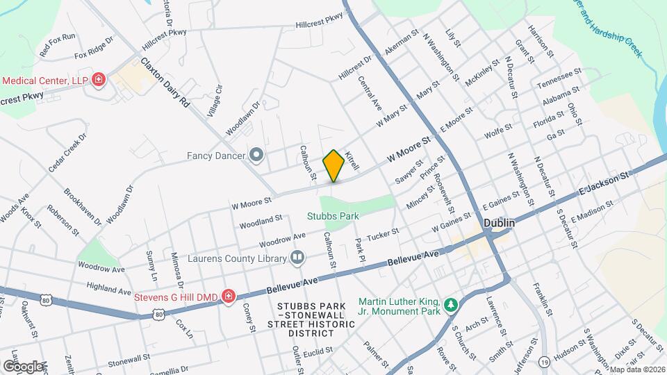 604 W Moore St Map and Location Details