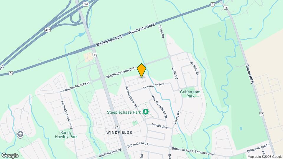 Massive 5-Bedroom + Den Townhouse with Garage & Deck in Oshawa Map and Location Details