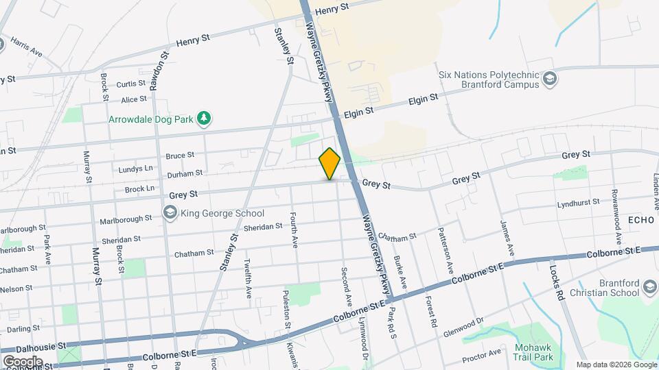 401 Grey St Map and Location Details