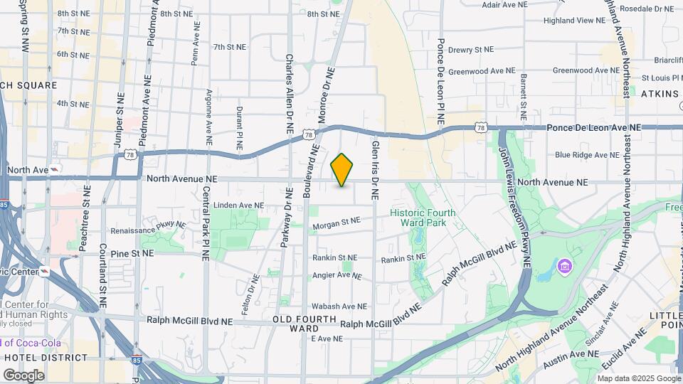 North Avenue Apartments Mapa y Detalles de la Ubicación