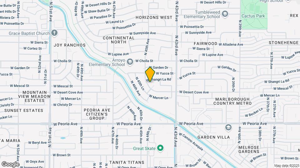 10843 N 45th Ave Mapa y Detalles de la Ubicación