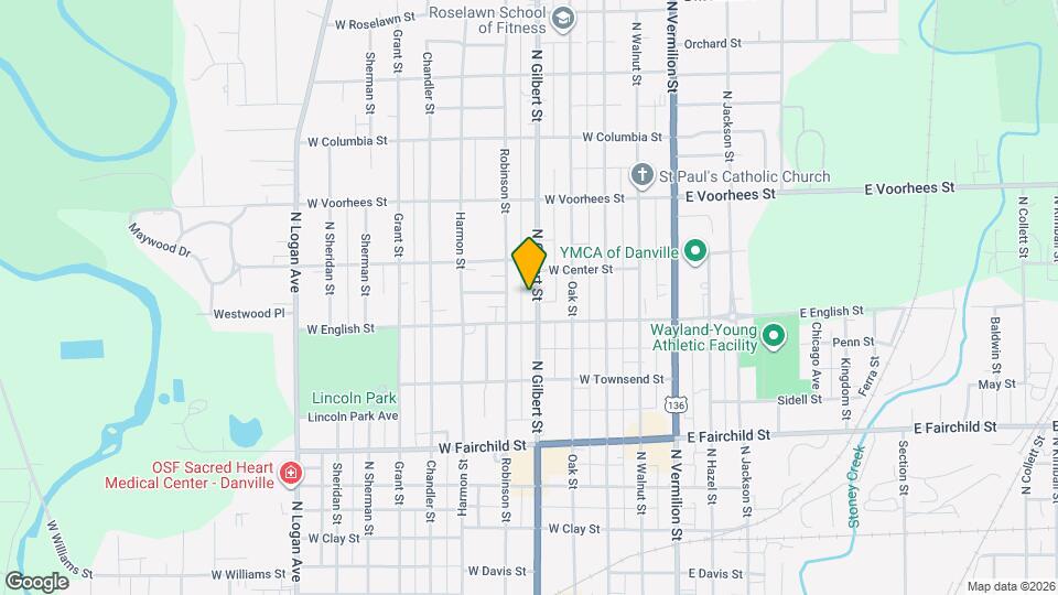 1114 N Gilbert St Map and Location Details