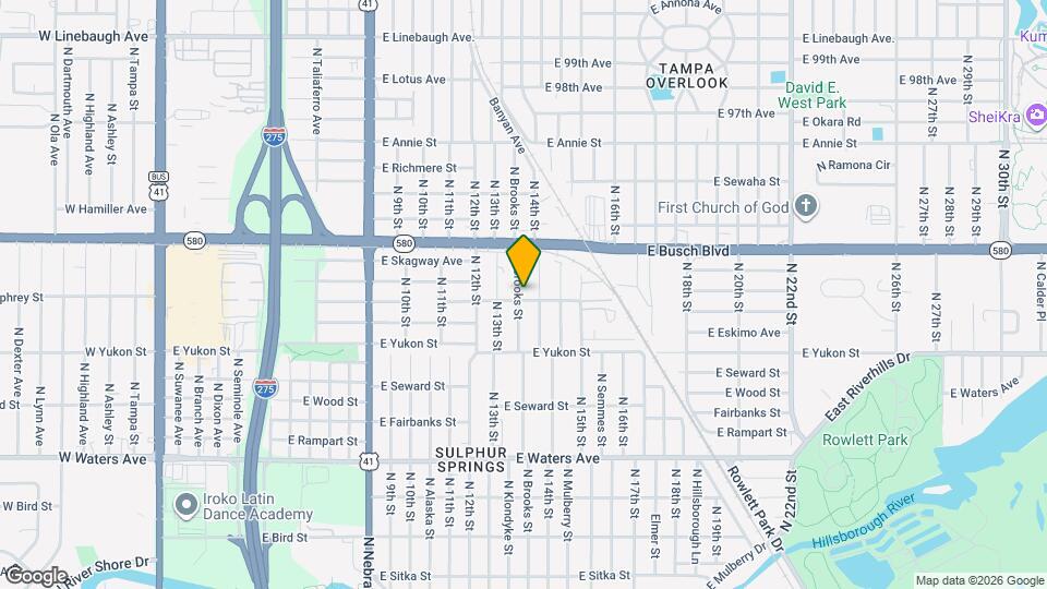 8801 N Brooks St Map and Location Details