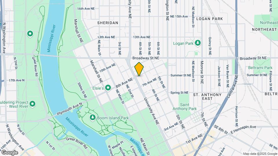 725 University Ave NE Map and Location Details