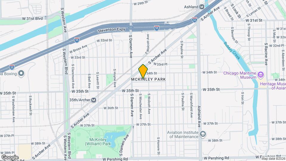 1920 W 34th Pl, Unit 2nd floor apartment Map and Location Details