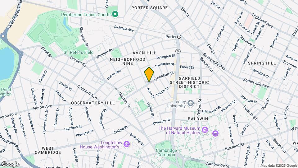 40 Linnaean St, Unit 1 Map and Location Details