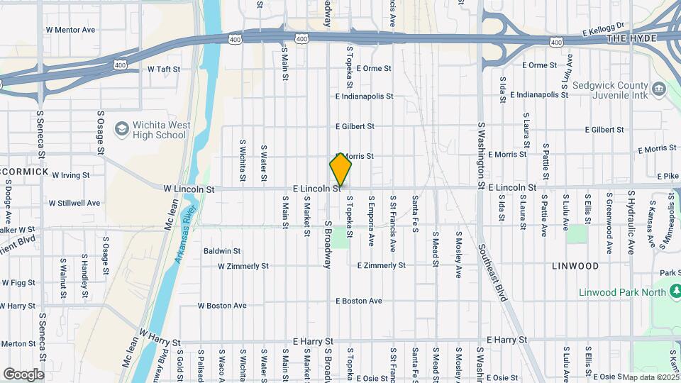 1203 S Topeka St Map and Location Details