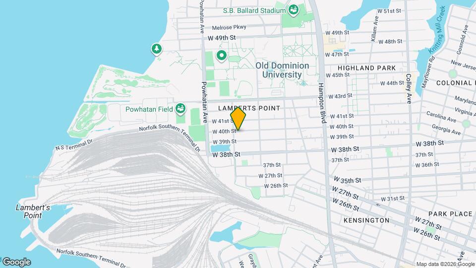 1447 W 40th St Map and Location Details