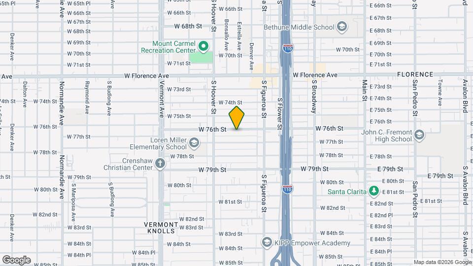 626 W 76th St Map and Location Details