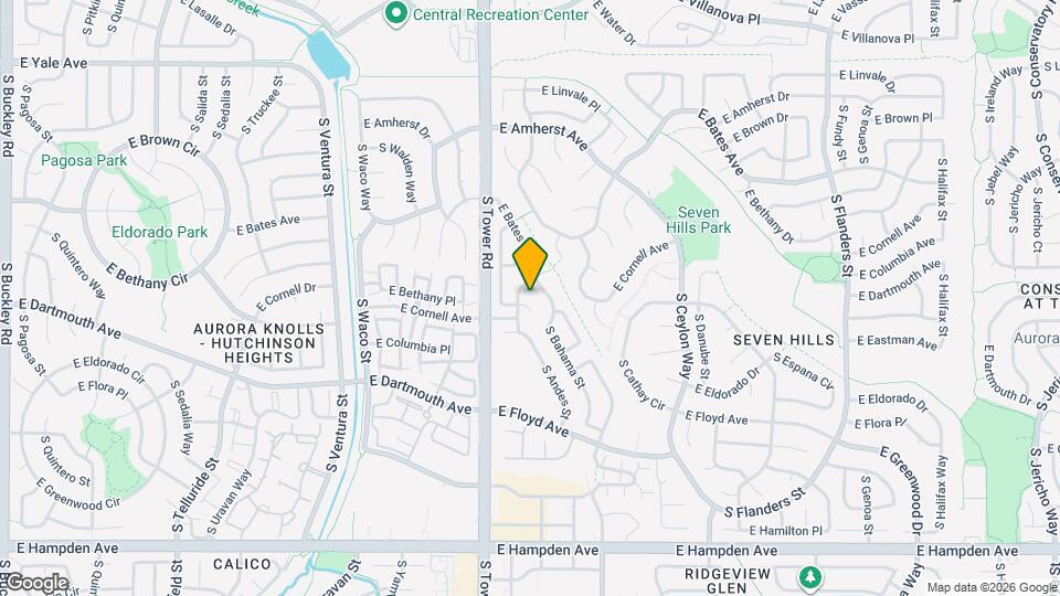 18621 E Columbia Pl Map and Location Details