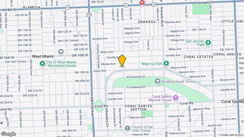 1305 Alhambra Cir Map and Location Details