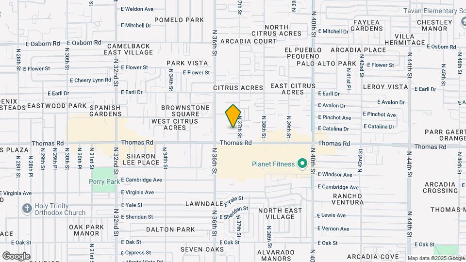 3633-3637 E Verde Ln Map and Location Details