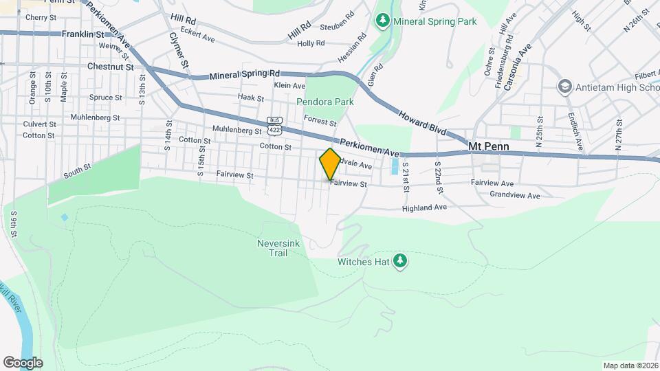 Mt Penn Manor Apartments Map and Location Details