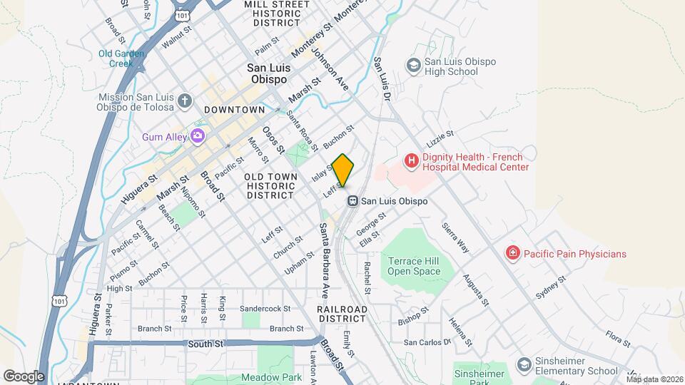 1707 Santa Rosa St Map and Location Details