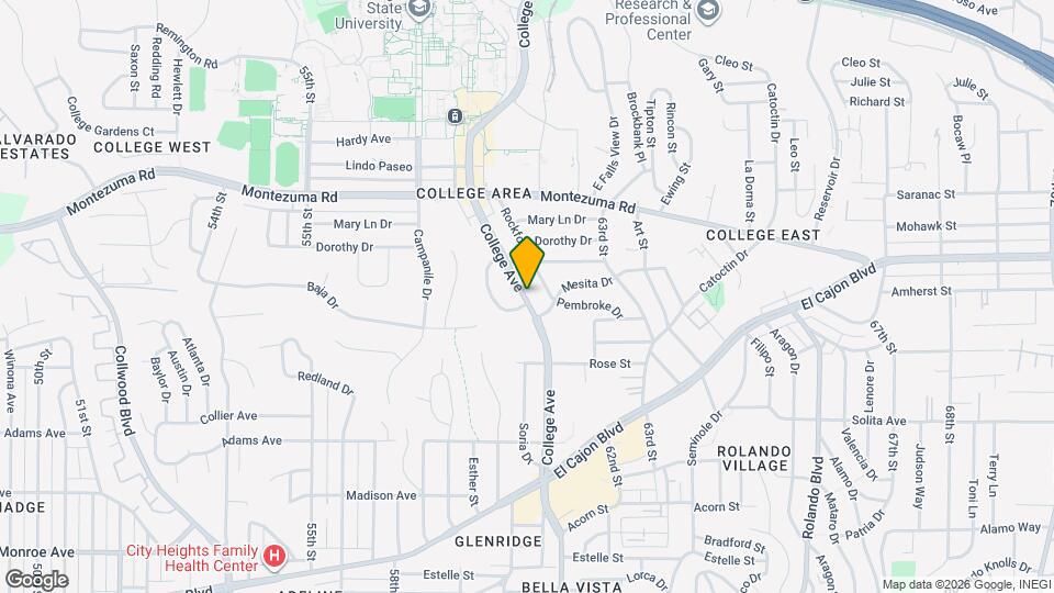 4929 College Ave Map and Location Details