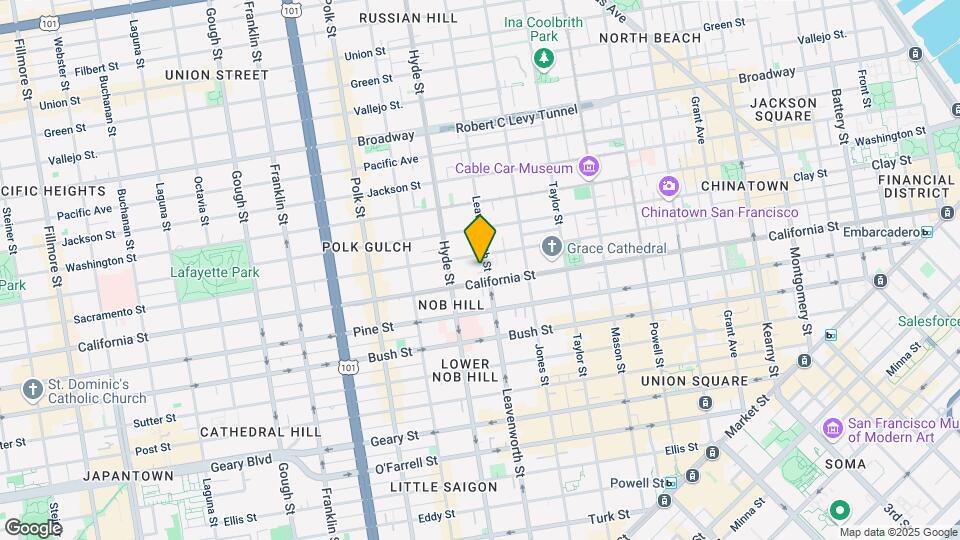 1125-1129 Leavenworth St Mapa y Detalles de la Ubicación