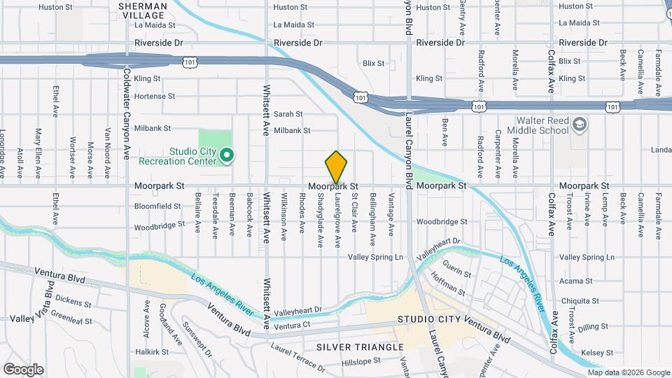 12304 Moorpark St Map and Location Details
