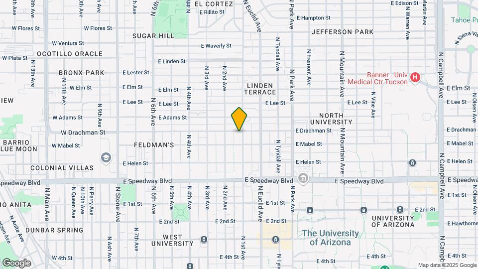 1327-1335 N 1st Ave Mapa y Detalles de la Ubicación