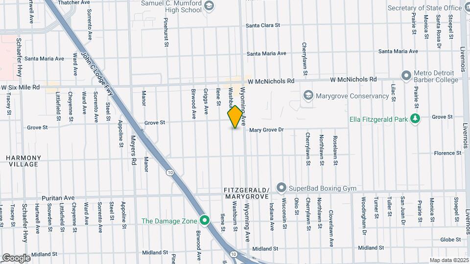 16606 Washburn St Map and Location Details