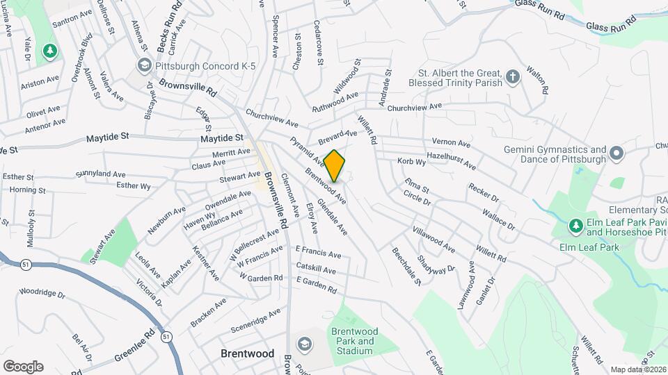 3033 Brentwood Ave Map and Location Details