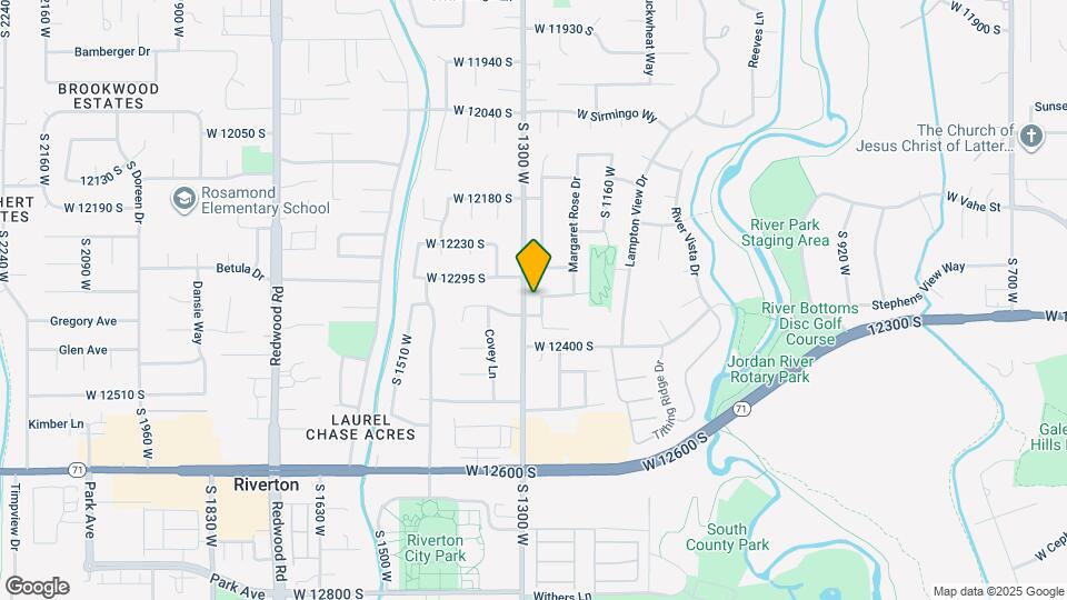 12332 S Margaret Rose Dr, Unit Riverton Basement Apt Map and Location Details