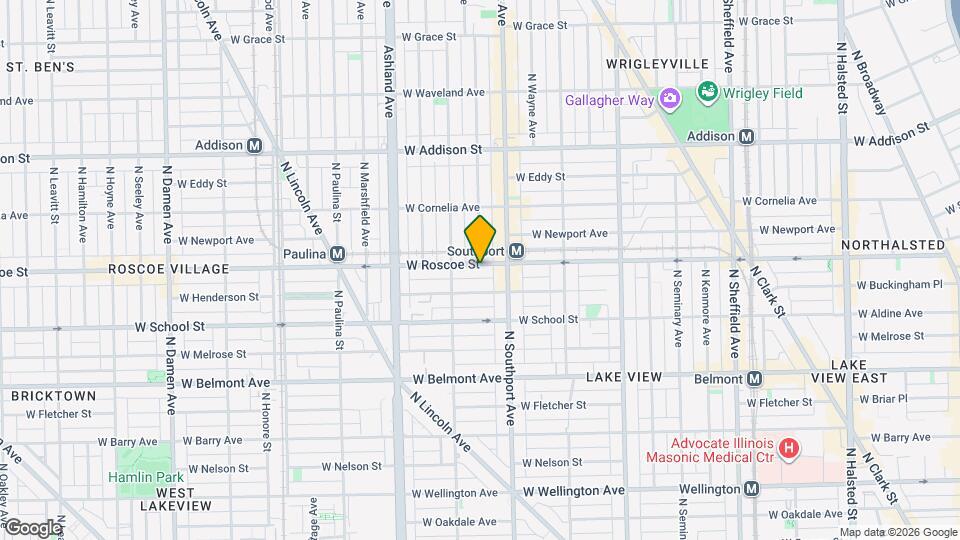 1429 W Roscoe St Map and Location Details