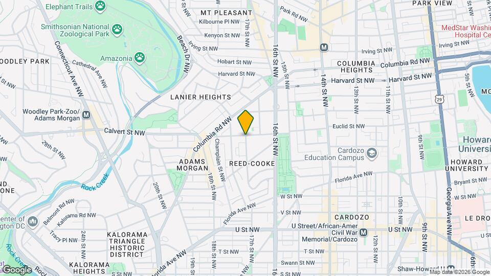 1700 Euclid St NW Map and Location Details