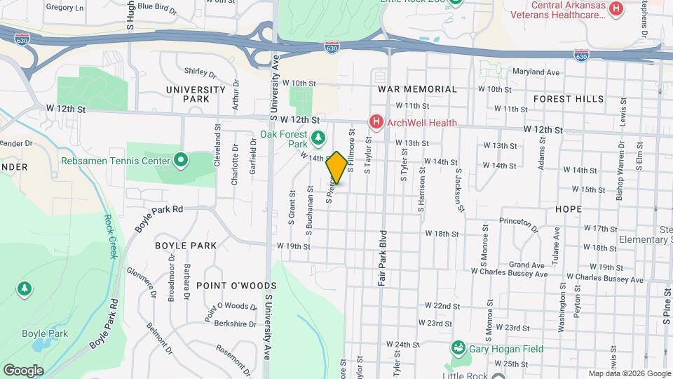 1521 S Pierce St Map and Location Details
