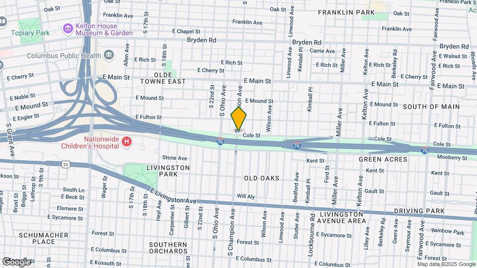 544 S Champion Ave Map and Location Details