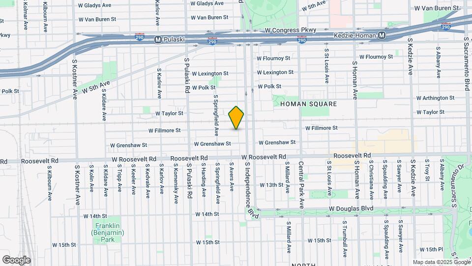 3821 S Fillmore St Map and Location Details