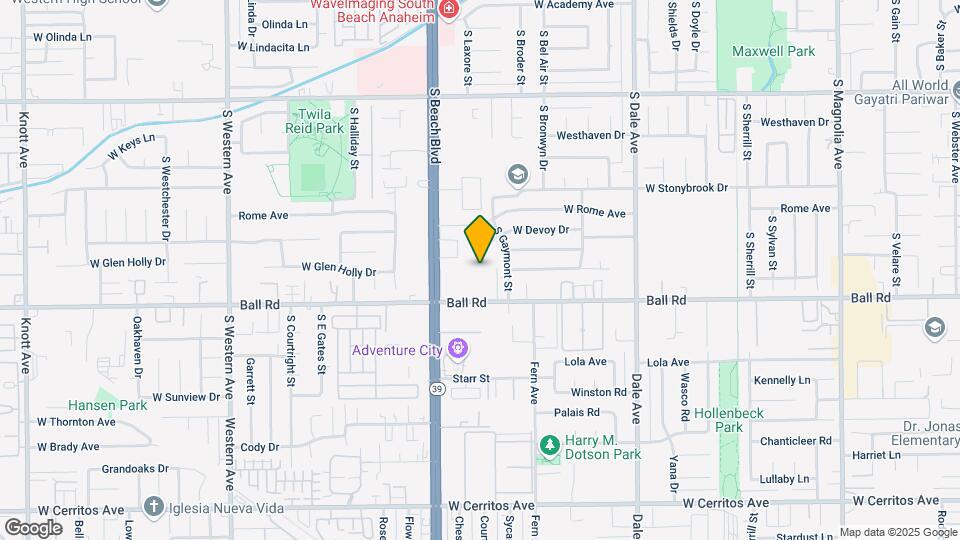 Townhome 2 bed 1.5 Bath in Anaheim Map and Location Details