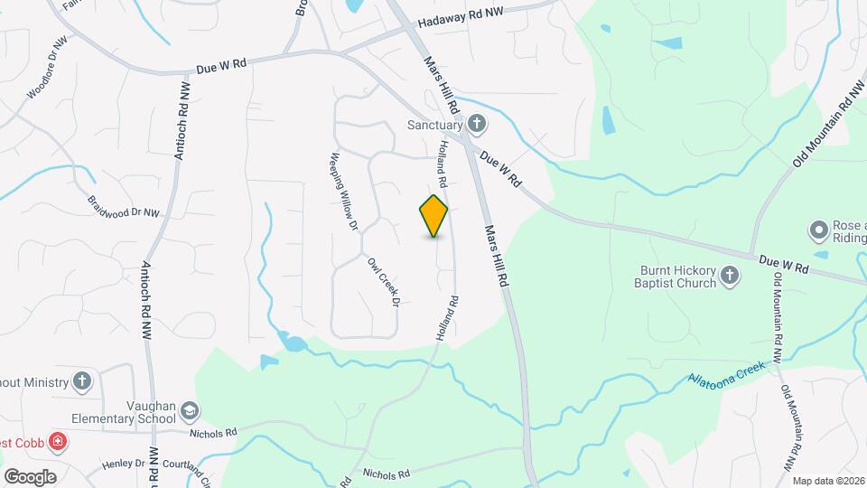 417 Holland Springs Dr NW Map and Location Details