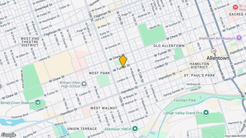 1402 W Turner St Map and Location Details